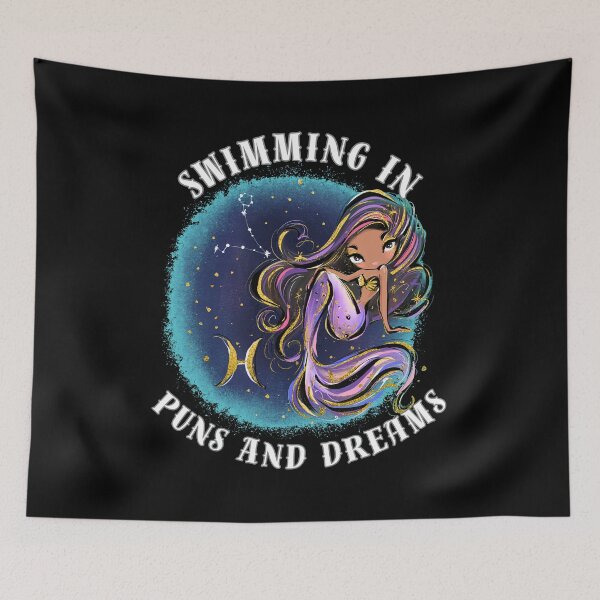 Artikelvorschau, Schwimmen in Wortspielen und Träumen. Fische-Symbol entworfen und verkauft von ZodiacWonders.