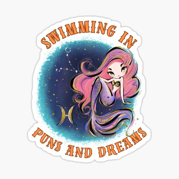 Item preview, Swimming In Puns And Dreams. pisces season designed and sold by ZodiacWonders.