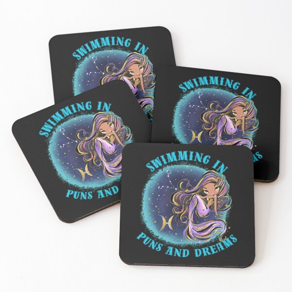 Item preview, Swimming In Puns And Dreams. pisces quote designed and sold by ZodiacWonders.