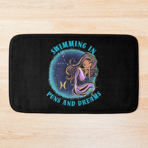 Item preview, Swimming In Puns And Dreams. pisces quote designed and sold by ZodiacWonders.