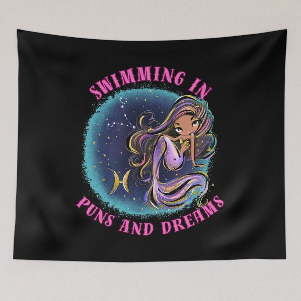 Item preview, Swimming In Puns And Dreams. pisces lovers designed and sold by ZodiacWonders.