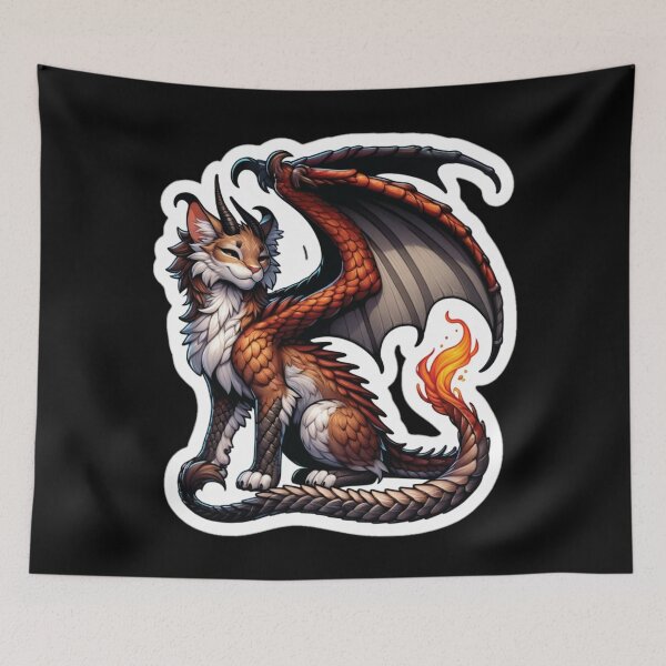 Item preview, Fiery Winged Feline designed and sold by Best-Kept.