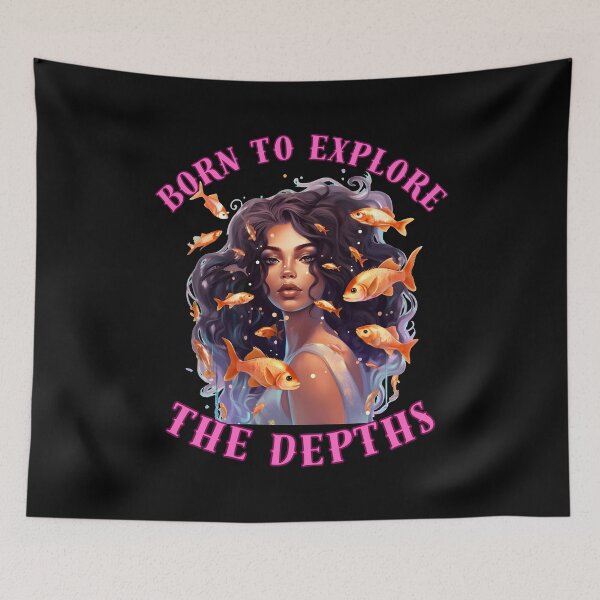Item preview, Born To Explore The Depths. pisces birthday designed and sold by ZodiacWonders.