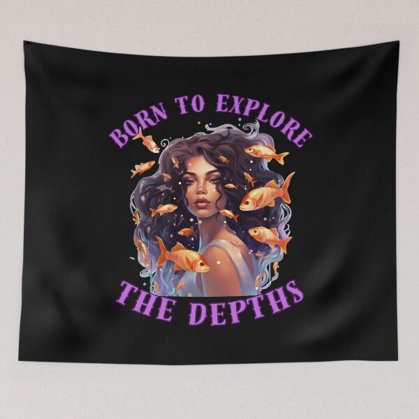 Item preview, Born To Explore The Depths. pisces horoscope designed and sold by ZodiacWonders.