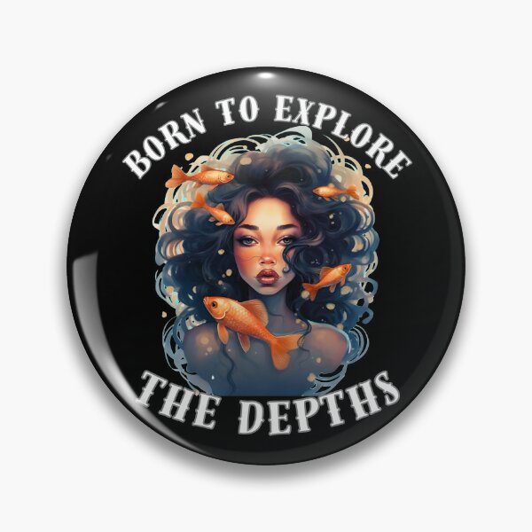 Item preview, Born To Explore The Depths. pisces symbol designed and sold by ZodiacWonders.