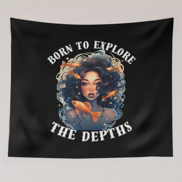 Item preview, Born To Explore The Depths. pisces symbol designed and sold by ZodiacWonders.