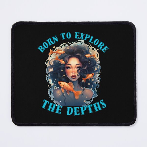 Item preview, Born To Explore The Depths. pisces quote designed and sold by ZodiacWonders.