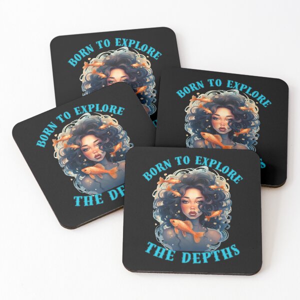 Item preview, Born To Explore The Depths. pisces quote designed and sold by ZodiacWonders.