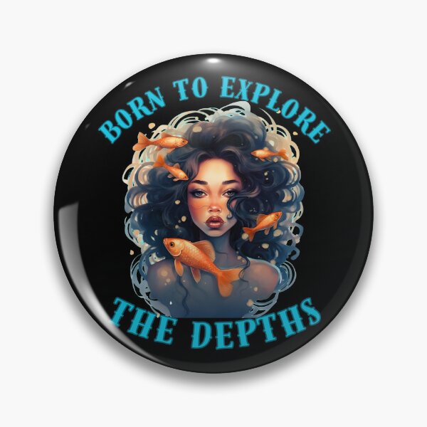 Item preview, Born To Explore The Depths. pisces quote designed and sold by ZodiacWonders.