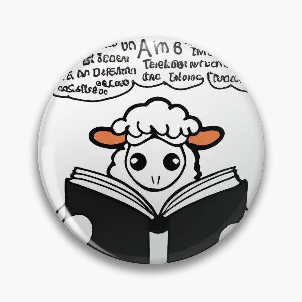 Item preview, AI Glitch: Sheep reading a book designed and sold by daleas0120.