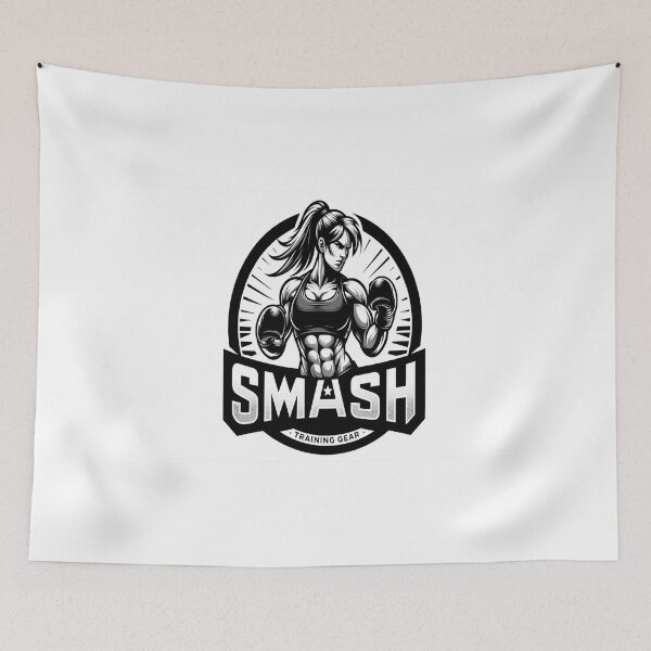Item preview, Smash Female Boxer Logo designed and sold by Doug Healey .
