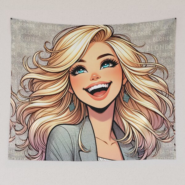 Item preview, Joyful Radiance Comic Style Portrait designed and sold by inkArtistryfine.
