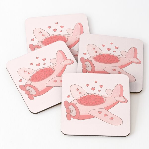 Item preview, Cute plane full of hearts. designed and sold by littleflabby.