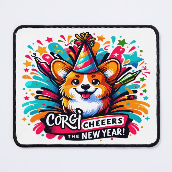 Item preview, Corgi New Years Bash designed and sold by maknateeshop.