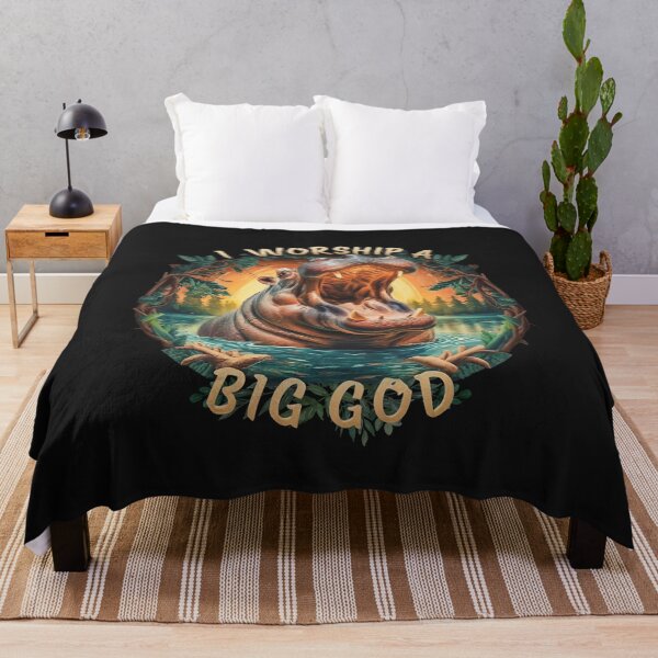 Item preview, I Worship a Big God, Hippopotamus Art designed and sold by Faithloveshop.