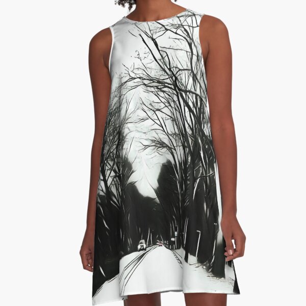 On-The-Road B&W XL A-Line Dress