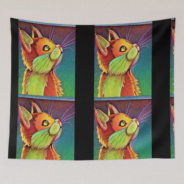 Item preview, COLORFUL KITTEN LOOKING UP. designed and sold by Sanny88.