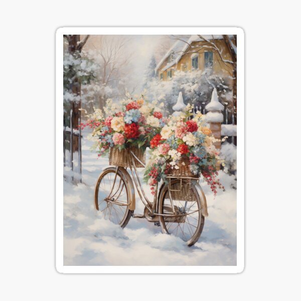 Item preview, Bicycle And Flowers designed and sold by Timothystore-.