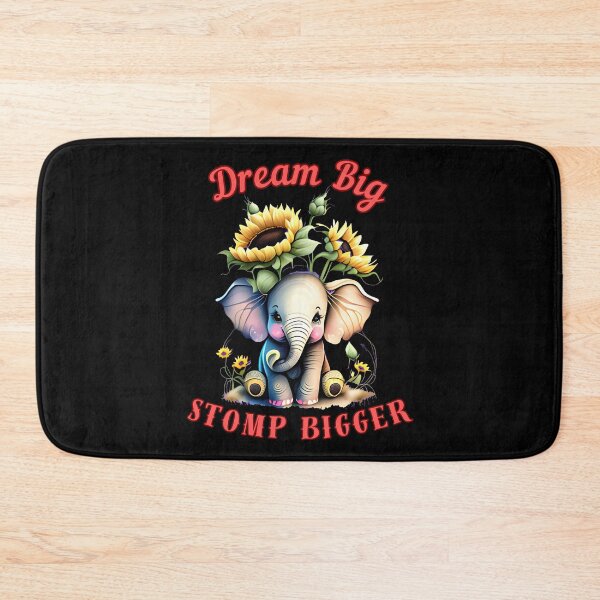 Item preview, Dream Big, Stomp Bigger. colorful elephant designed and sold by ElephantVibes.