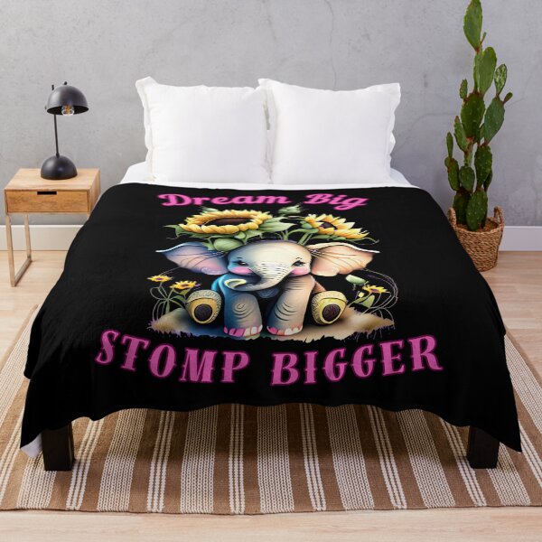 Item preview, Dream Big, Stomp Bigger. elephant head designed and sold by ElephantVibes.