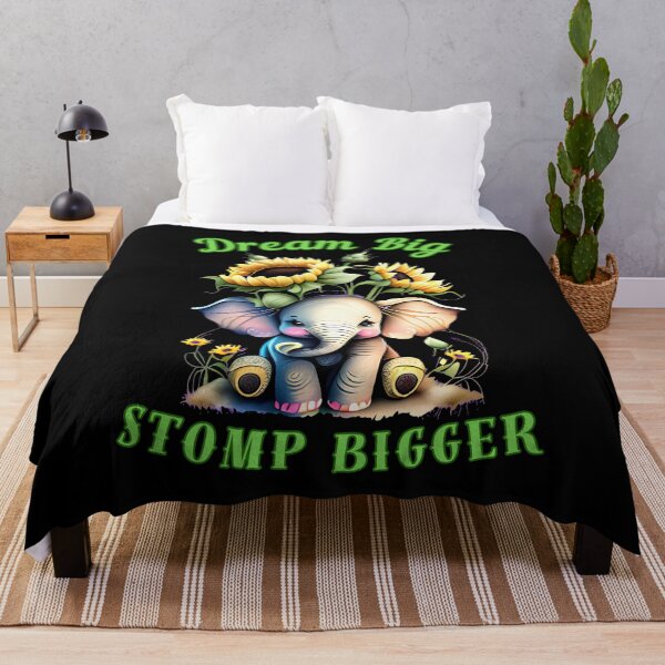 Item preview, Dream Big, Stomp Bigger. elephant portrait designed and sold by ElephantVibes.