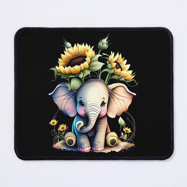 Item preview, Floral Elephant designed and sold by ElephantVibes.