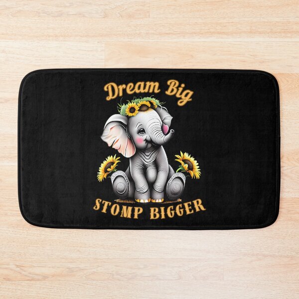 Item preview, Dream Big, Stomp Bigger. watercolor elephant designed and sold by ElephantVibes.