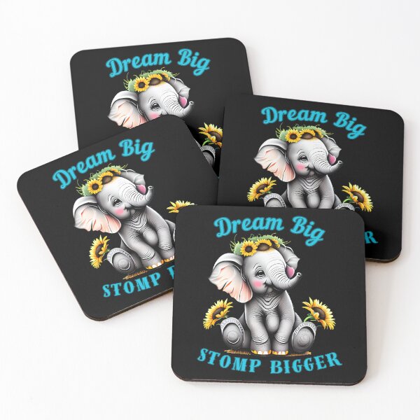 Item preview, Dream Big, Stomp Bigger. adorable elephant designed and sold by ElephantVibes.