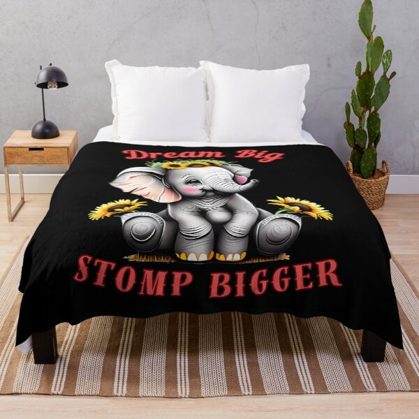 Item preview, Dream Big, Stomp Bigger. happy elephant designed and sold by ElephantVibes.