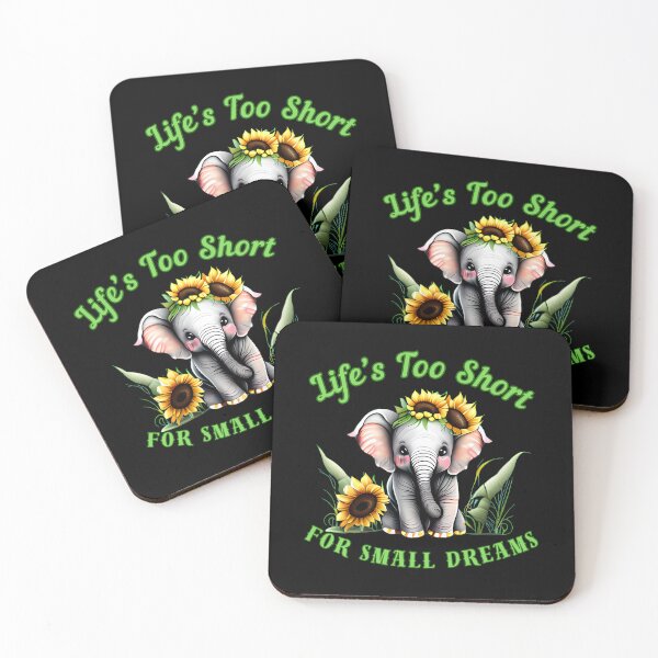 Item preview, Life’s Too Short For Small Dreams. elephant portrait designed and sold by ElephantVibes.