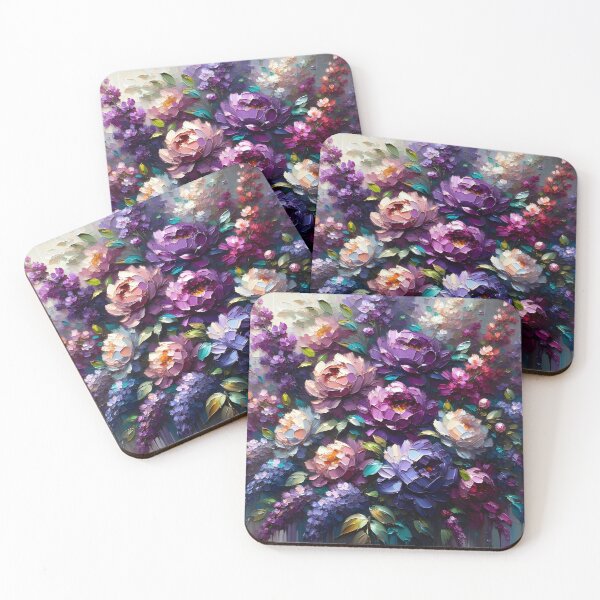 Item preview, Impasto Purple Blooms Elegance designed and sold by inkArtistryfine.