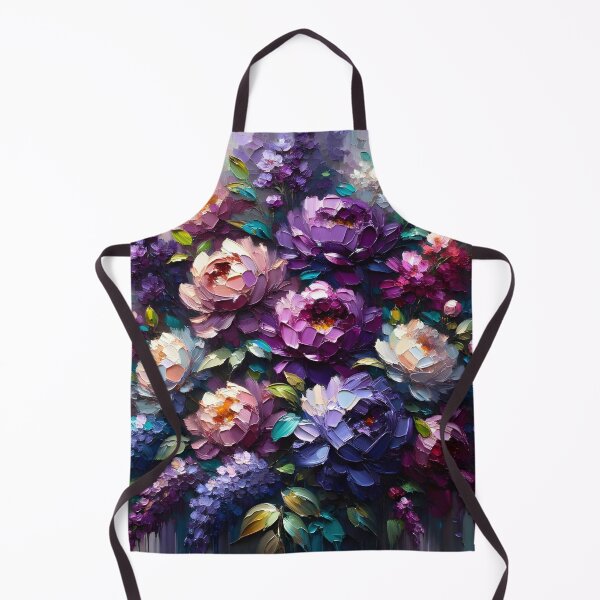 Item preview, Impasto Purple Blooms Elegance designed and sold by inkArtistryfine.