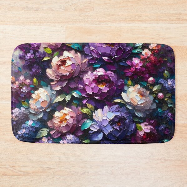 Item preview, Impasto Purple Blooms Elegance designed and sold by inkArtistryfine.