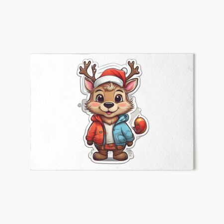 Item preview, Kawaii Christmas reindeer Cute and Cuddly reindeer Art. designed and sold by PintERest0.
