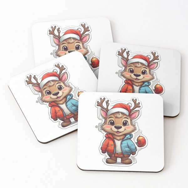 Item preview, Kawaii Christmas reindeer Cute and Cuddly reindeer Art. designed and sold by PintERest0.