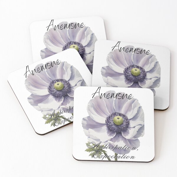 Item preview, Language of flowers, Anemone, anticipation and expectation designed and sold by DesignsbyVelvet.