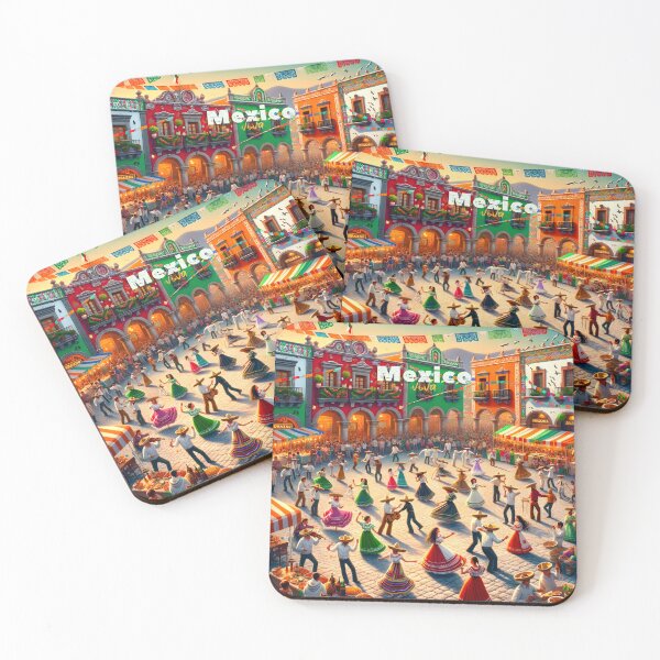 Item preview, Fiesta Folklorica in Mexican Plaza designed and sold by inkArtistryfine.
