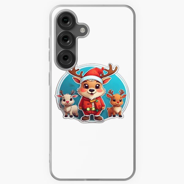 Item preview, Kawaii Christmas reindeer Cute and Cuddly reindeer Art designed and sold by PintERest0.