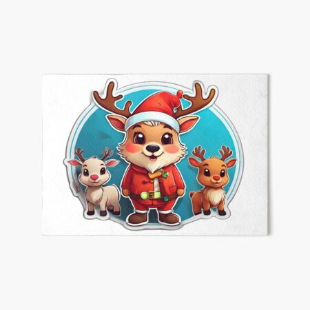 Item preview, Kawaii Christmas reindeer Cute and Cuddly reindeer Art designed and sold by PintERest0.