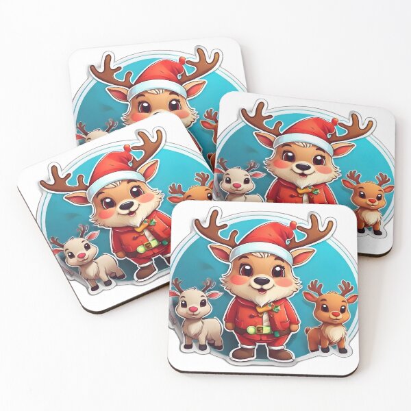 Item preview, Kawaii Christmas reindeer Cute and Cuddly reindeer Art designed and sold by PintERest0.