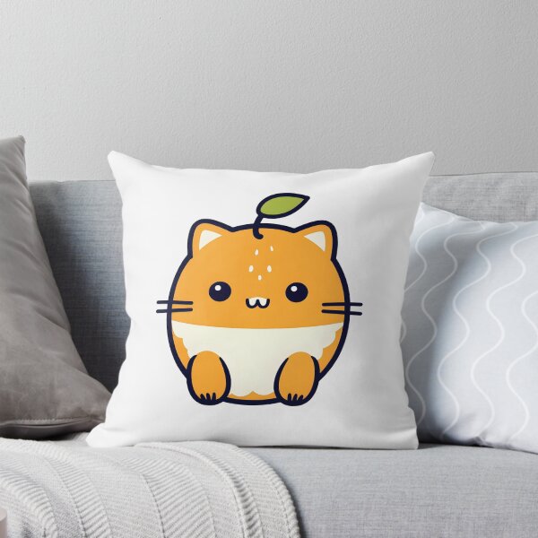 Item preview, Orange Shaped Sweet Little Kitty Minimalist Drawing designed and sold by omerfdln34.