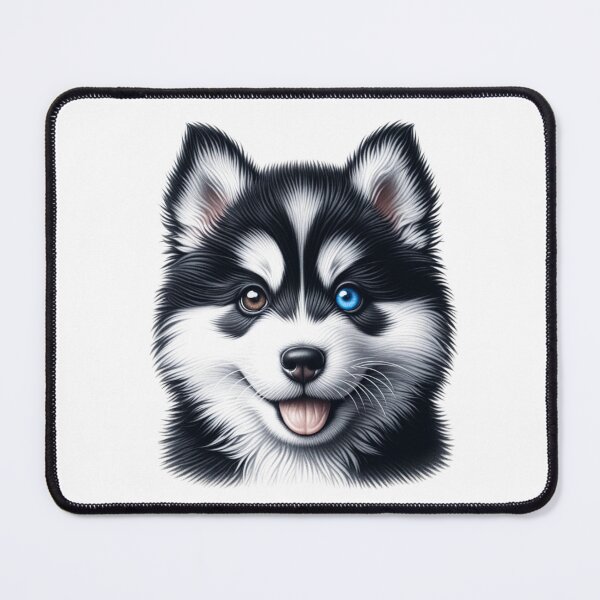 Item preview, Black/White Bi-Eyed Siberian Husky Puppy designed and sold by CharmStudio.