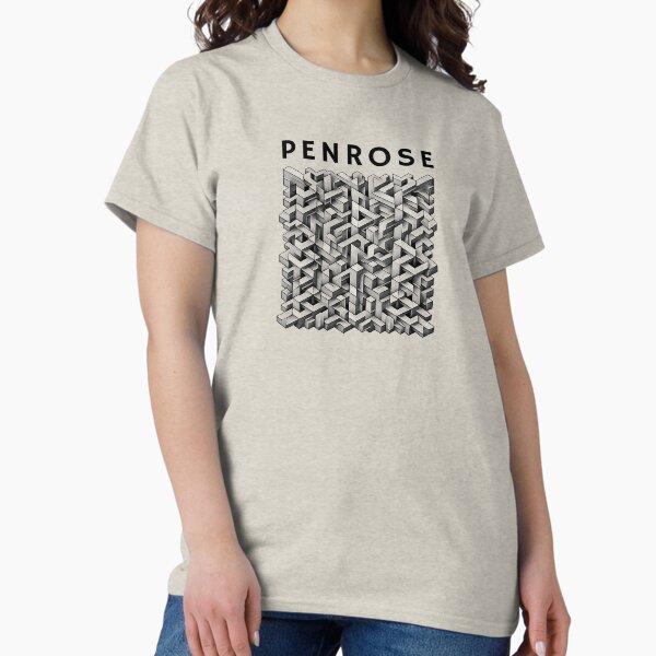 Vista previa del artículo con la obra «Tesseract del triángulo interestelar de Roger Penrose (negro)», diseñado y vendido por dysonsphere.