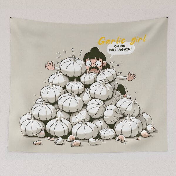 Item preview, Garlic Avalanche Comical Mishap designed and sold by inkArtistryfine.