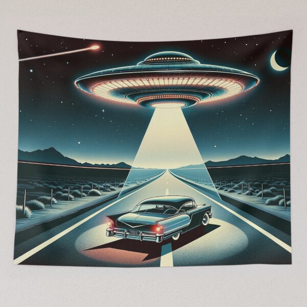 Item preview, UFO Hovering Over a Car  designed and sold by Zestpond.