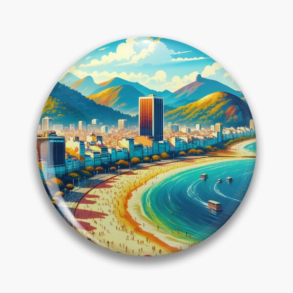 Item preview, Rio de Janeiro Vibrant Cityscape designed and sold by inkArtistryfine.