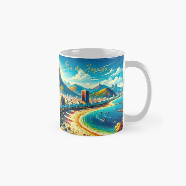 Item preview, Rio de Janeiro Vibrant Cityscape designed and sold by inkArtistryfine.