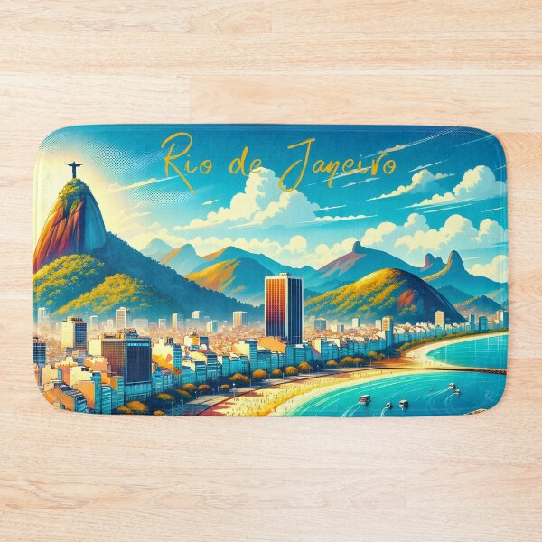 Item preview, Rio de Janeiro Vibrant Cityscape designed and sold by inkArtistryfine.