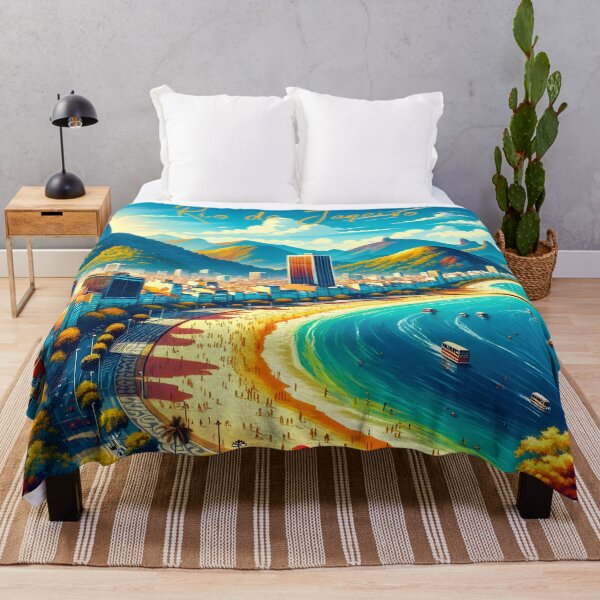 Item preview, Rio de Janeiro Vibrant Cityscape designed and sold by inkArtistryfine.