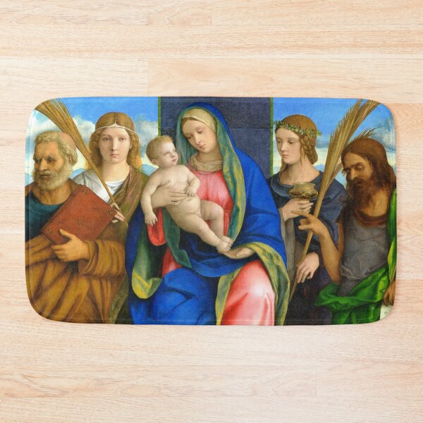 Item preview, Madonna and Child with Followers on Canvas designed and sold by ExpressingSelf.